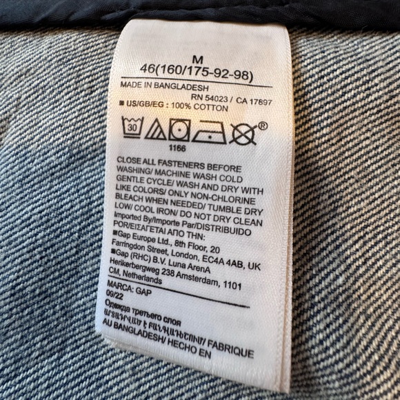 GAP Women's Denim Blazer Jacket in Indigo – Size M - Picture 6 of 12